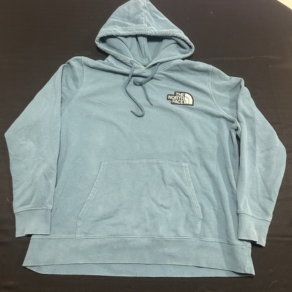The North Face Hoodie Sweatshirt Women's XL Teal Pullover Drawstring